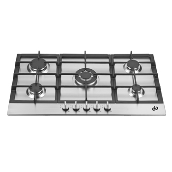 PARRILLA DE GAS 90 CM 5 QUEMADORES ACERO INOX. EB-482